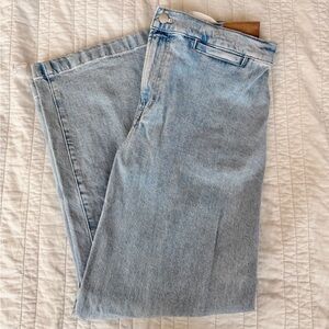 Madewell Emmett Wide-Leg Light Blue Denim